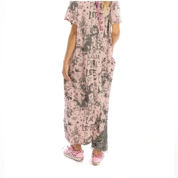 Magnolia Pearl Unicat Boyfriend Tee Dress OS WOT - Picture 2 of 5